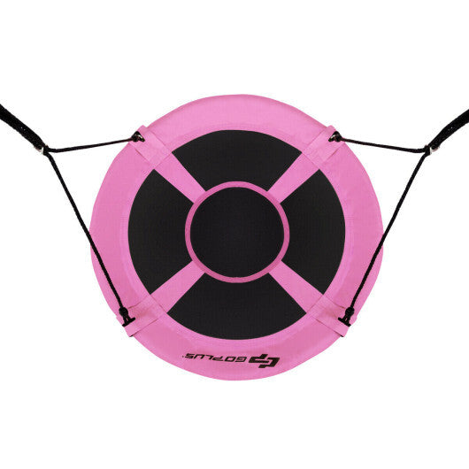 40" Flying Saucer Tree Swing Indoor Outdoor Play Set Swing for Kids Pink