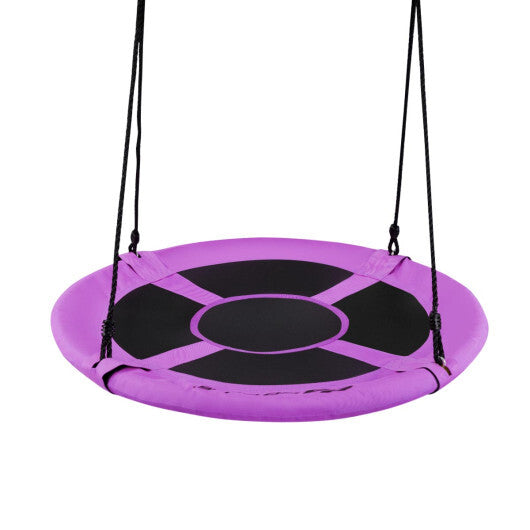 40" Flying Saucer Tree Swing Indoor Outdoor Play Set Swing for Kids Purple