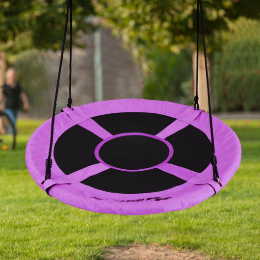 40" Flying Saucer Tree Swing Indoor Outdoor Play Set Swing for Kids Purple