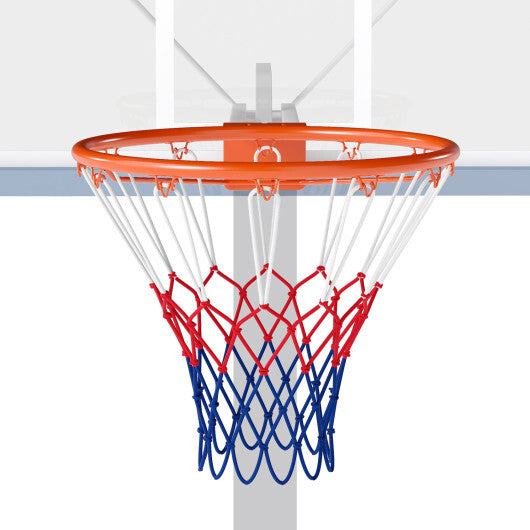Costway 18" Basketball Rim Heavy Duty Wall Mounted Basketball Rim Goal Replacement-Orange