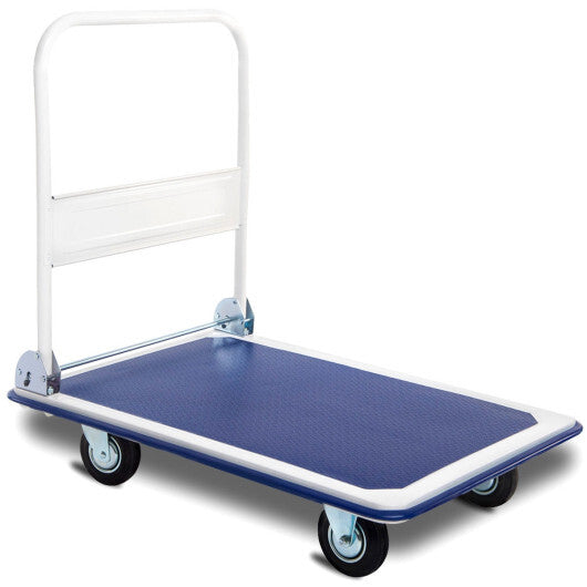 660lbs Platform Cart Dolly Folding Foldable Moving Warehouse Push Hand Truck