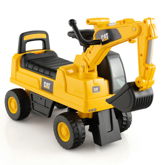 Licensed Caterpillar Kids Ride-On Digger Yellow