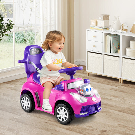 3-in-1 Push Car for Toddler Stroller Sliding Walking Car for Boys and Girls - Pink