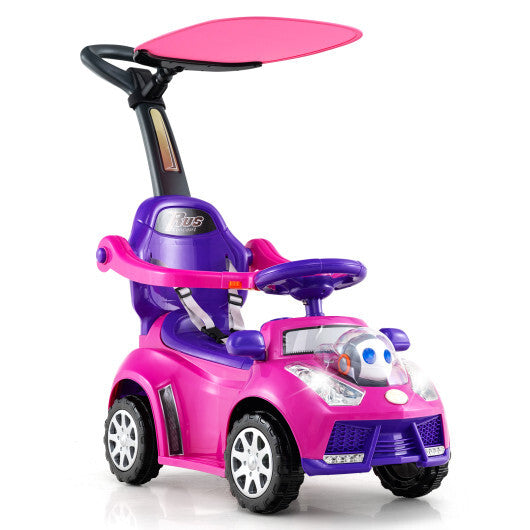 3-in-1 Push Car for Toddler Stroller Sliding Walking Car for Boys and Girls - Pink