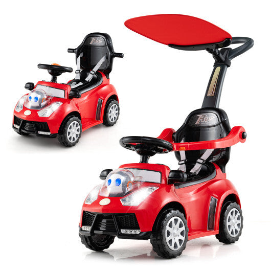 Costway 3-in-1 Push Car for Toddler Stroller Sliding Walking Car for Boys and Girls - Red