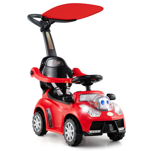 Costway 3-in-1 Push Car for Toddler Stroller Sliding Walking Car for Boys and Girls - Red
