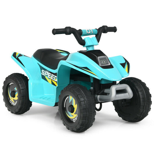 Costway 6V Kids Electric Quad ATV 4 Wheels Ride On Toy for Toddlers Forward&Reverse Blue