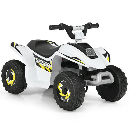 Costway 6V Kids Electric Quad ATV 4 Wheels Ride On Toy Toddlers Forward&Reverse White