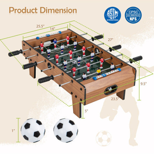 Costway 27 Inch Foosball Table Mini Tabletop Soccer Game