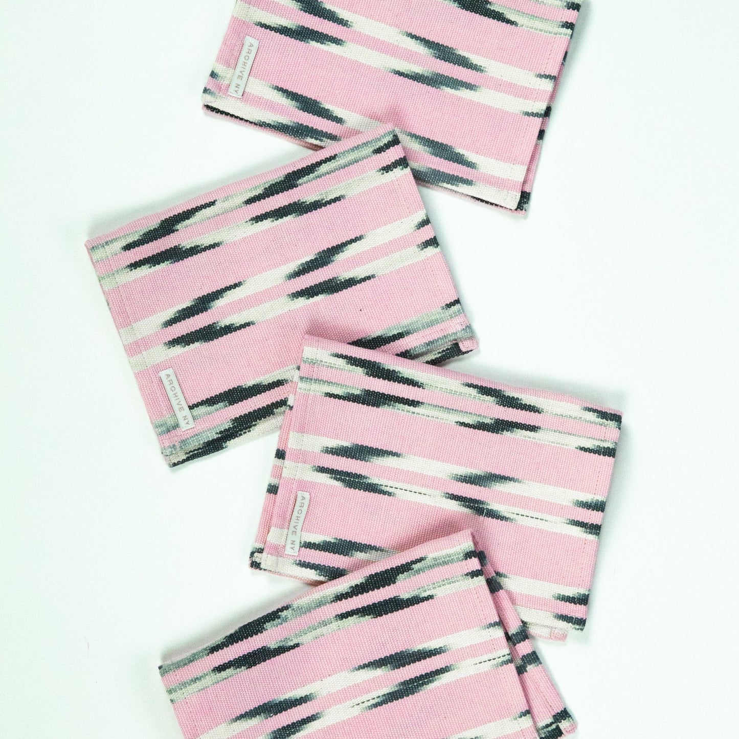 Xela Light Pink Jaspe Cocktail Napkins Set of 4