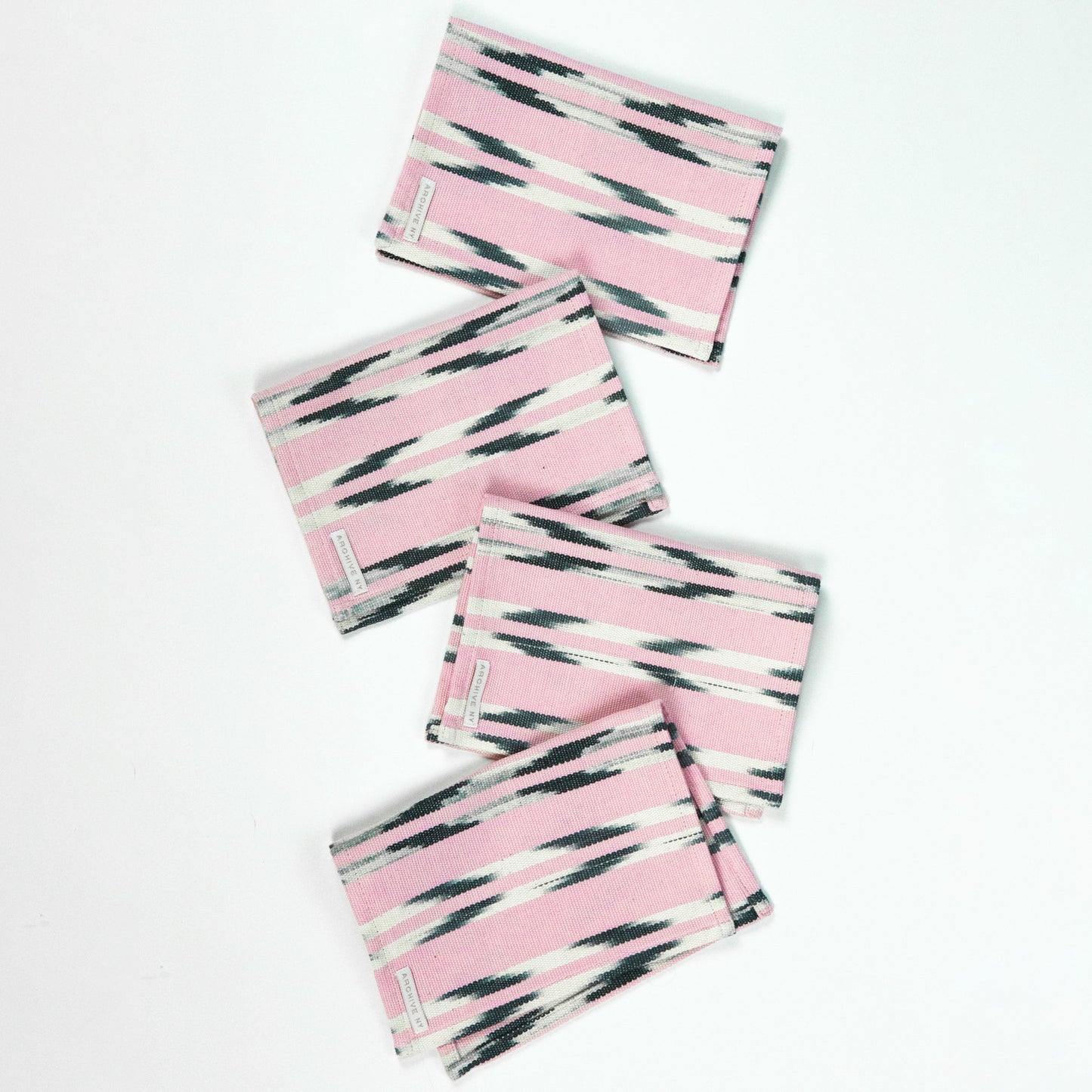 Xela Light Pink Jaspe Cocktail Napkins Set of 4