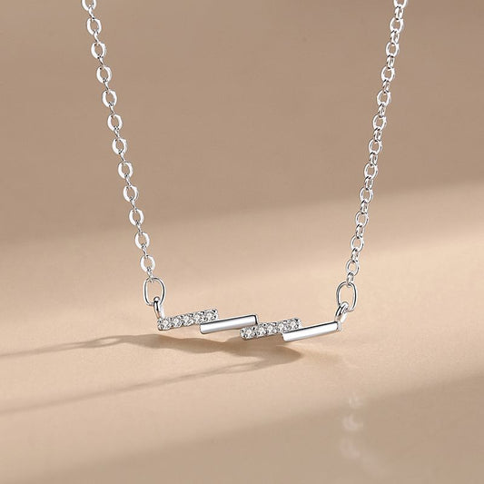 S925 Sterling Silver Wavy Necklace