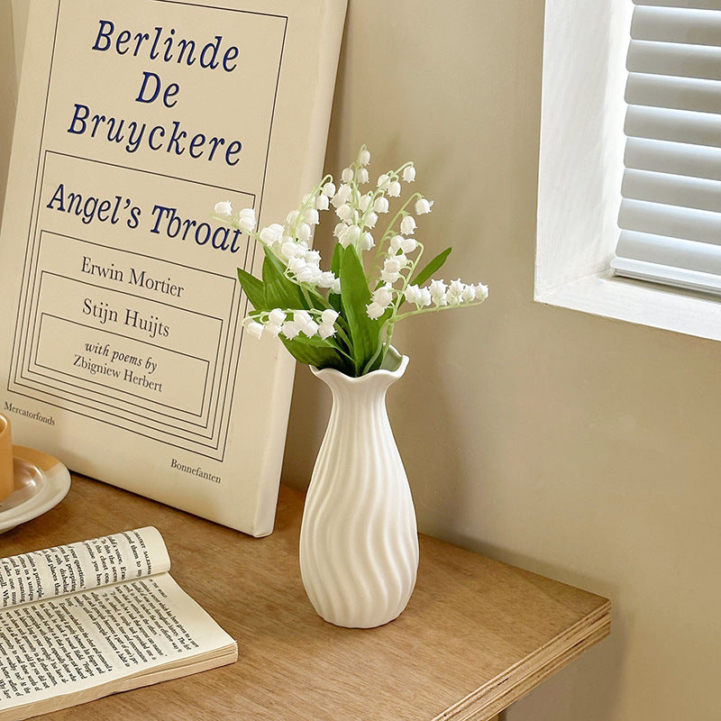 Tulip Vase Creative Living Room Flower Arrangement White Flower Device