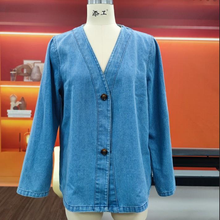 Womens Casual Denim Cardigan Jacket