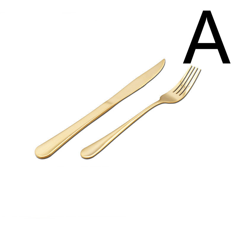 Thickened Stainless Steel Steak Knife And Fork Set