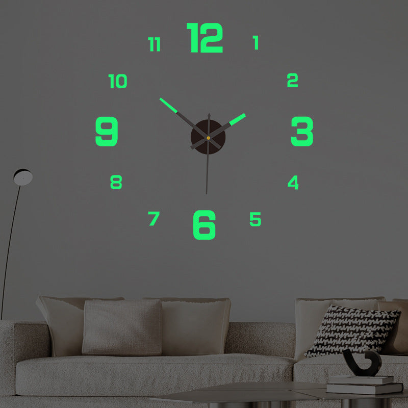 Creative Digital Luminous Clock Personal Household Diy Wall Clock