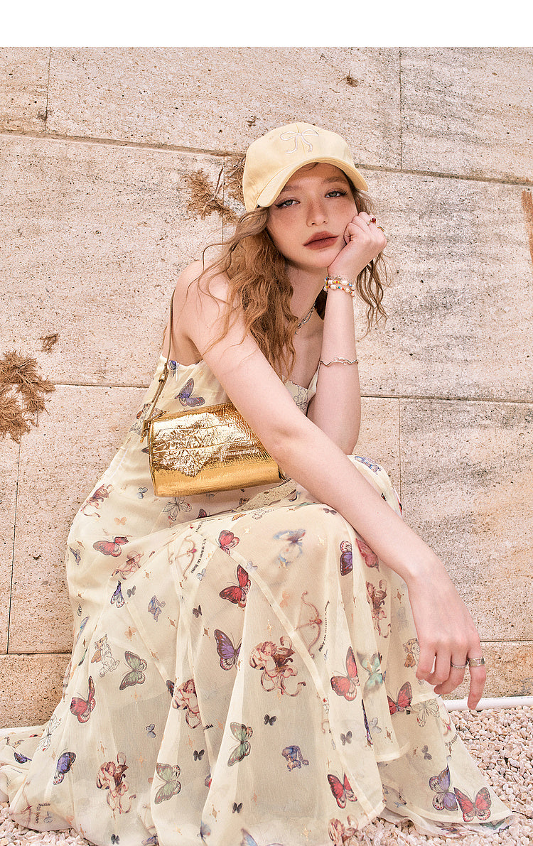 Women's Fashion Printing Slip Dress