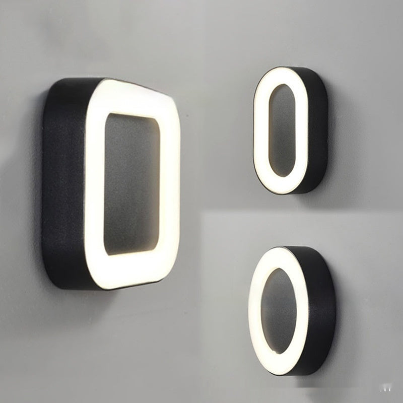 Outdoor Creative Lamp Round And Square Waterproof Wall Hanging