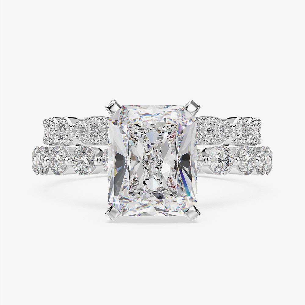 Vintage Full Diamond Zircon Ring Set