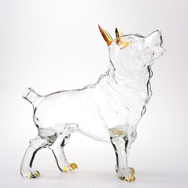 Manufacturers Produce Glass Craft Wine Bottles Chinese Zodiac Dog Bubble Wine Bottles