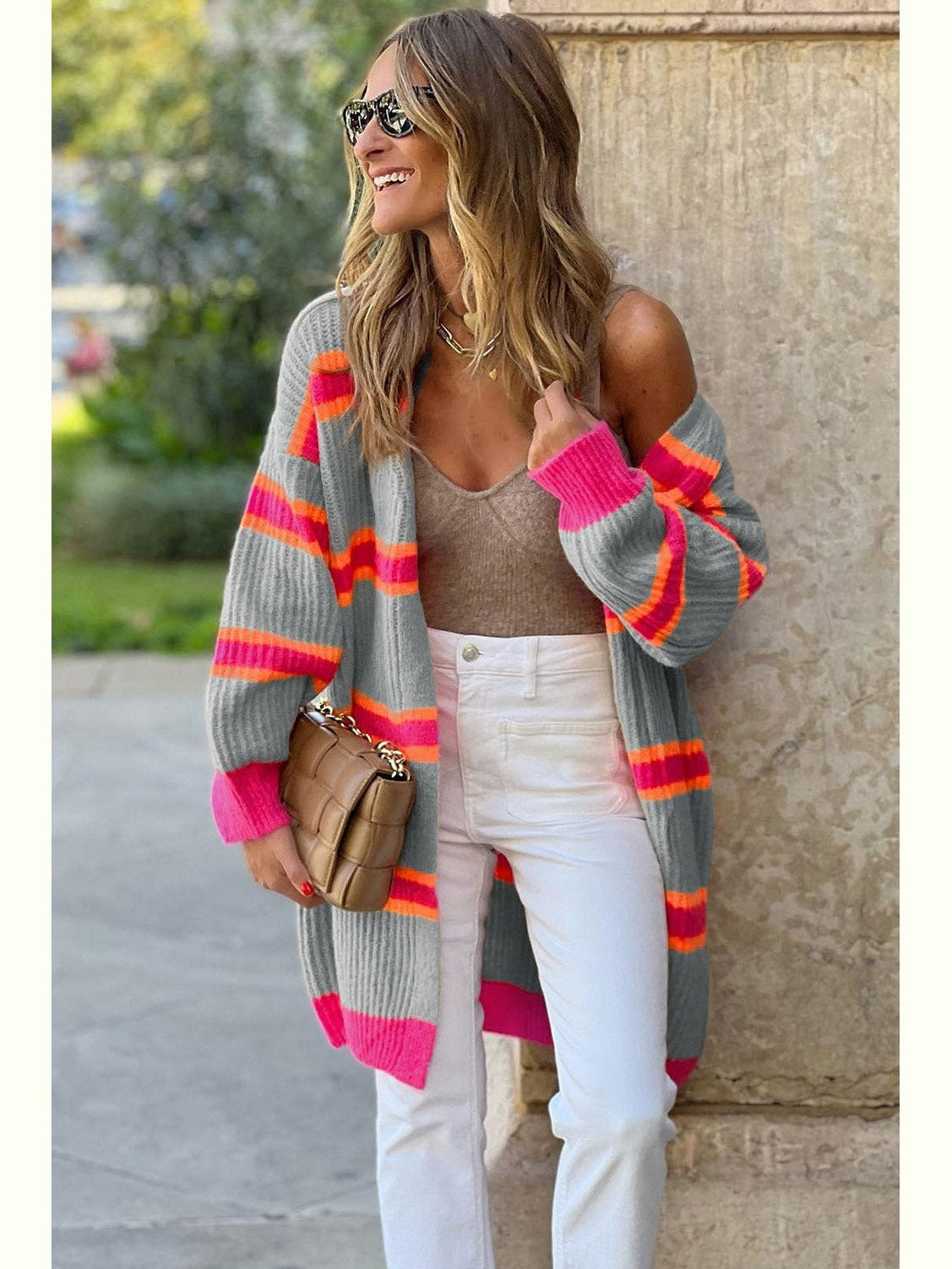 Women Ribbed Long Sleeve Cardigan Sweater