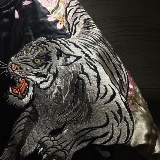 Men's Double-Sided Embroidered Jacket with Four Gods