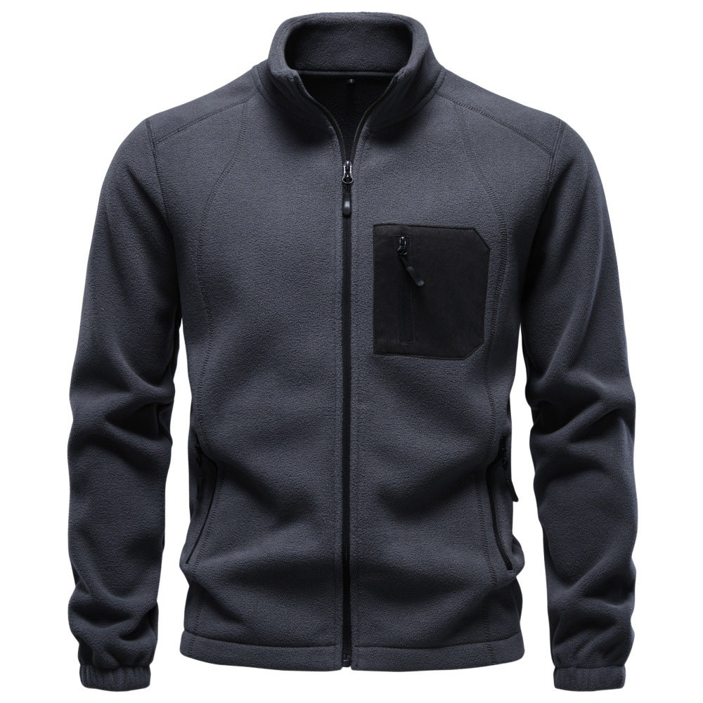 2026 Autumn Winter Cross-Border Trade Thickened Men's Fleece Sweatshirt For Outdoor Casual Wear, Men's Warm Fleece-Lined Sweatshirt