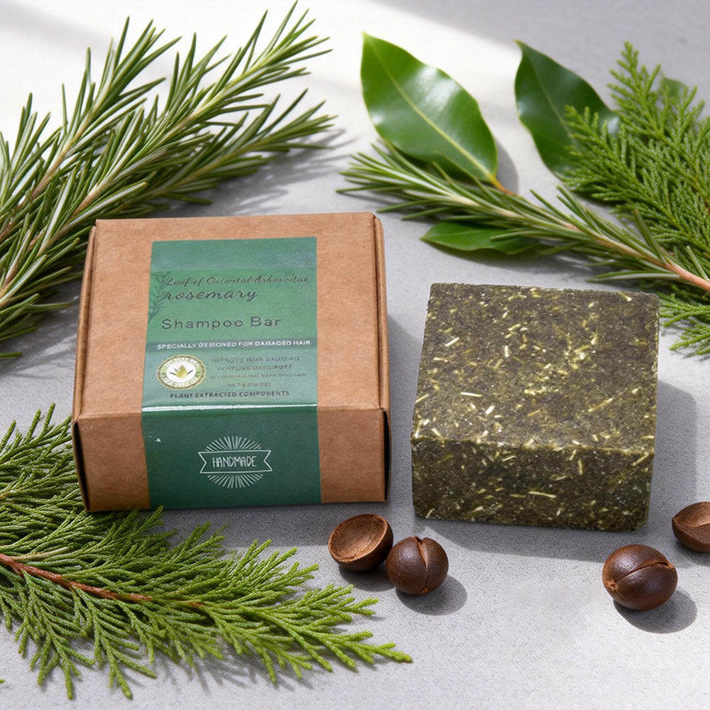 Square Cedar Leaf Rosemary Shampoo Bar