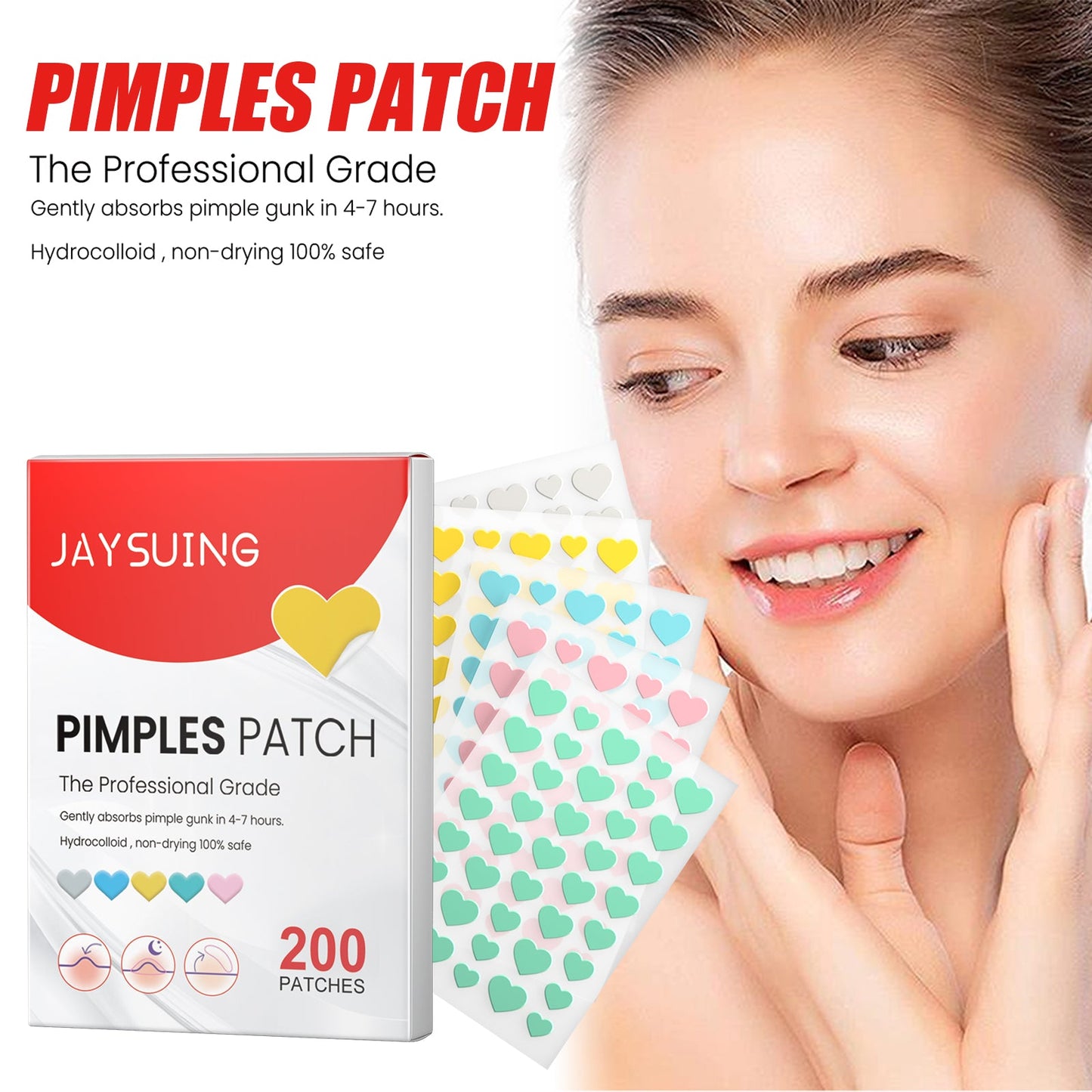 Love Clean Face Stickers 200pieces  -1box