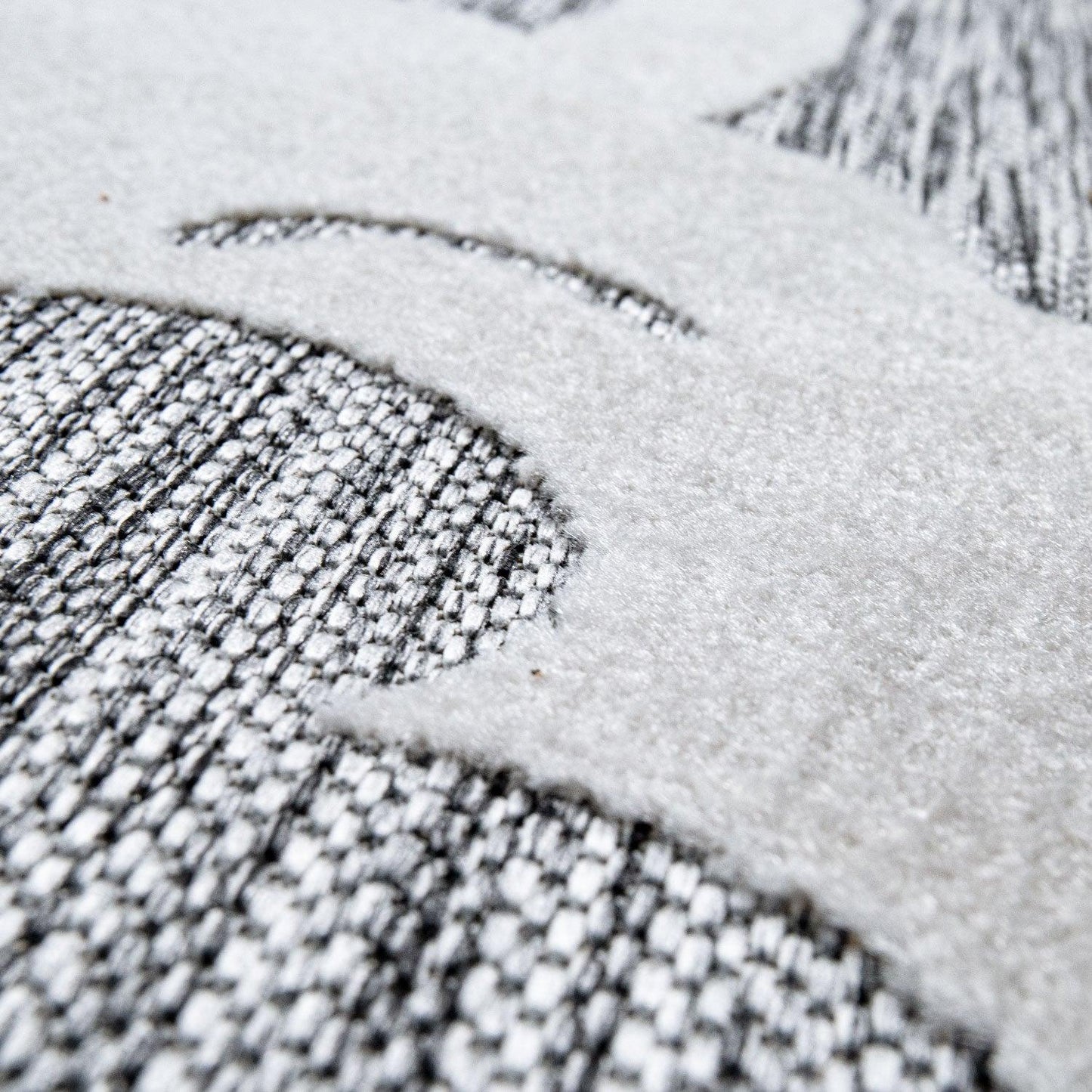 Kids Rug Lilo with Cute Llama Motif - Grey White
