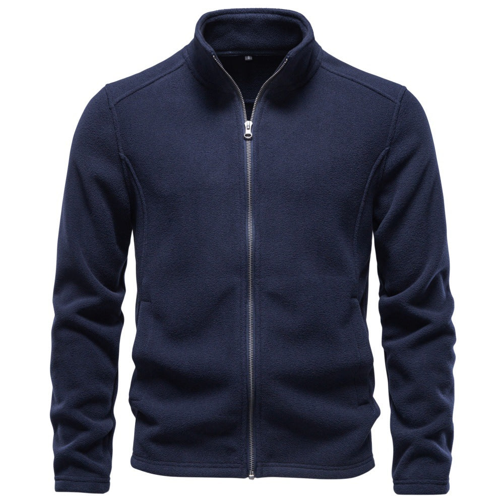 2026 Autumn Winter Foreign Trade Cross-Border Men's Polar Fleece Softshell Jacket European Size Foreign Trade Men's Zip-Up Sweatshirt Top