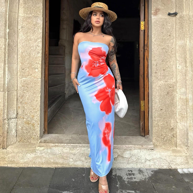 Slim Slit Tube Dress