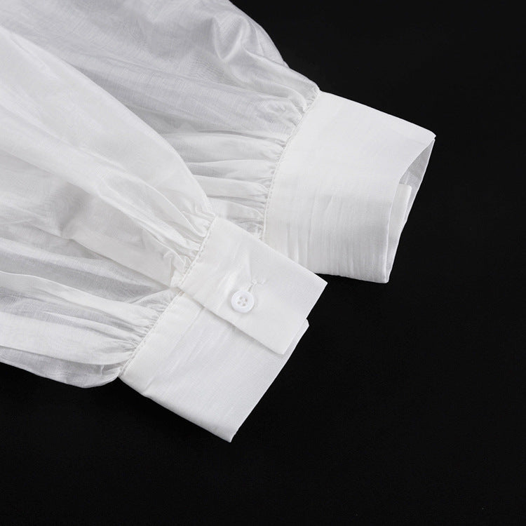 White Corset Puff Sleeve Mini Dress