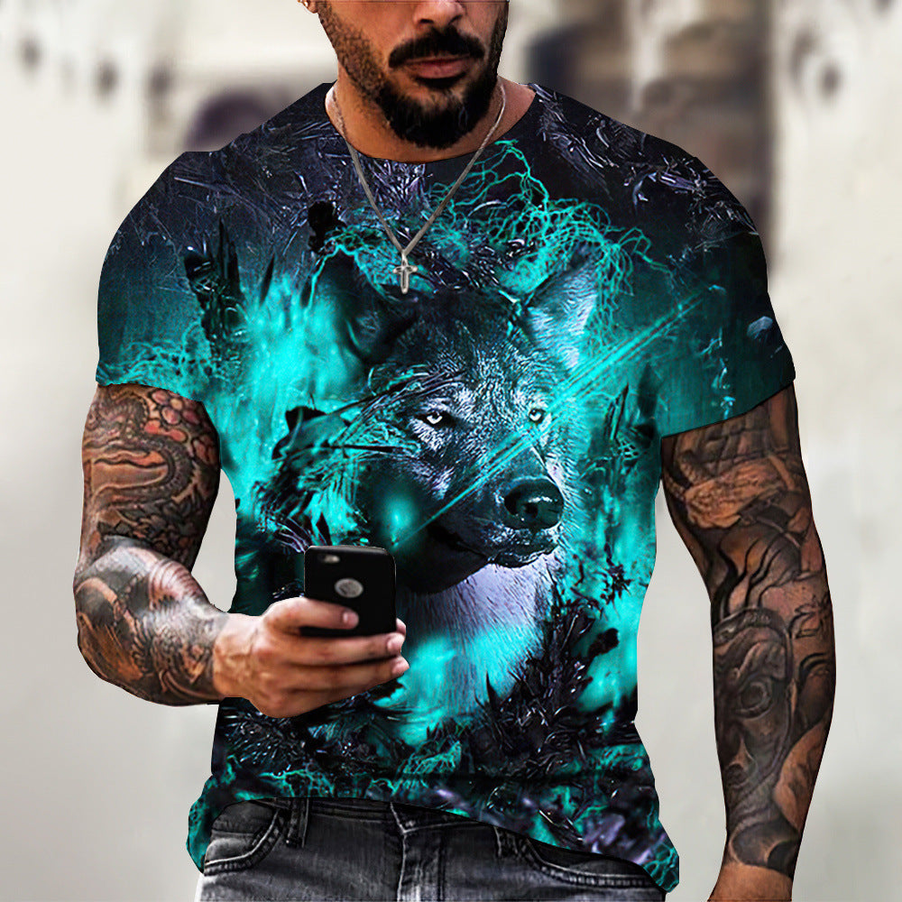 Animal Beast Lion 3D Printed Summer Men's T-shirt