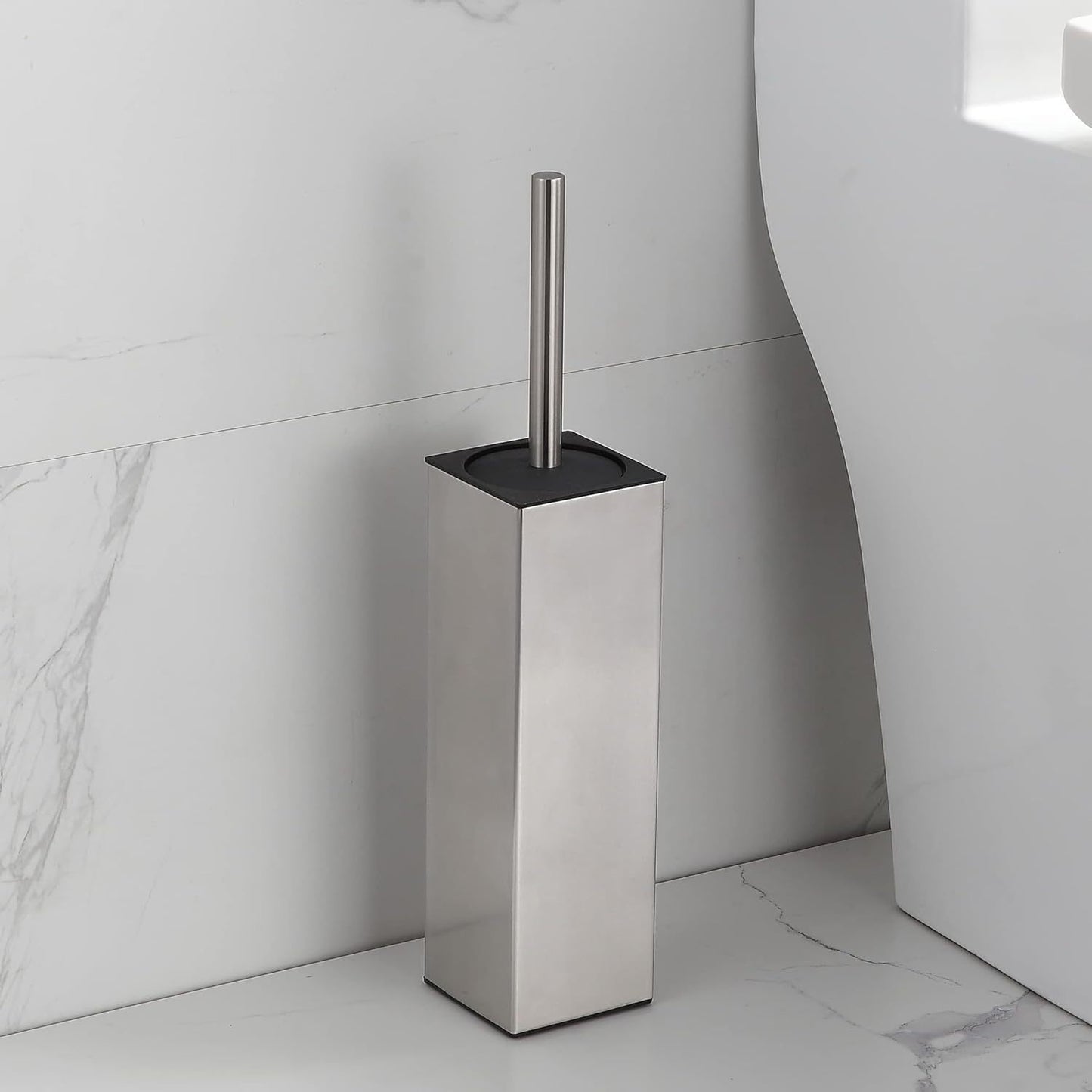 Stainless Steel Floor Toilet Brush Toilet Cleaning Brush Suit