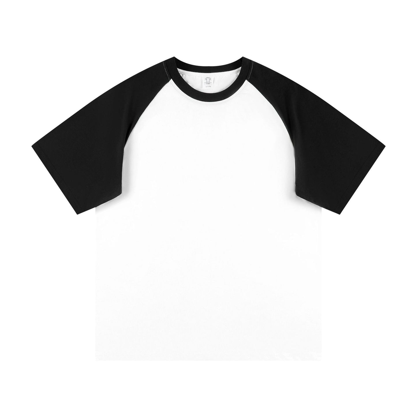 Summer 230g Contrast Color Raglan Sleeve T-shirt Men