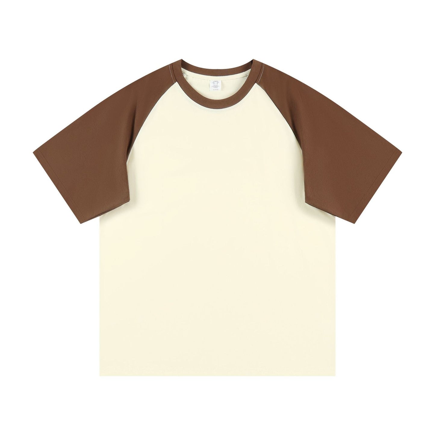 Summer 230g Contrast Color Raglan Sleeve T-shirt Men