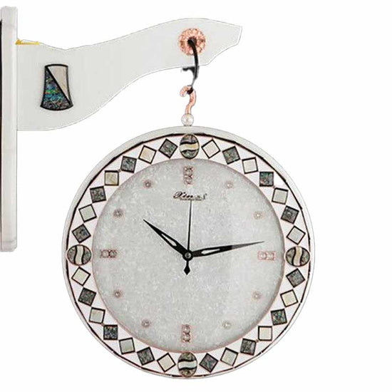 Creative Shell Carving Double-sided Wall Clock Silent