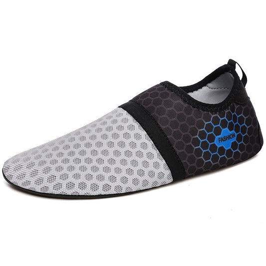 Unisex Beach Water Shoes - Quick-Dry Mesh Swim & Yoga Shoes for Men/Women (Green/Blue/Red/Gray/Sky Blue, Sizes 35-46)
