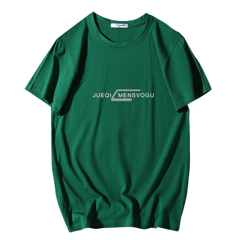 Plus-sized Plus Size Cotton Round Neck Short Sleeve Men's T-shirt