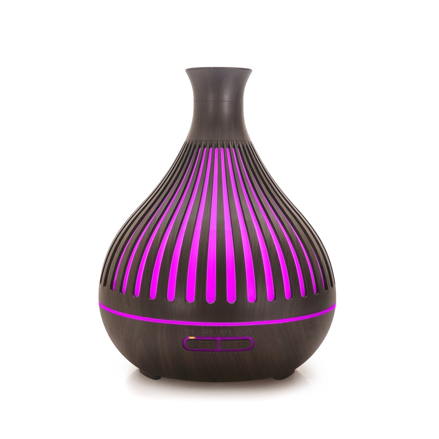 Vase Wood Grain Humidifier 400ml Vertical Silver