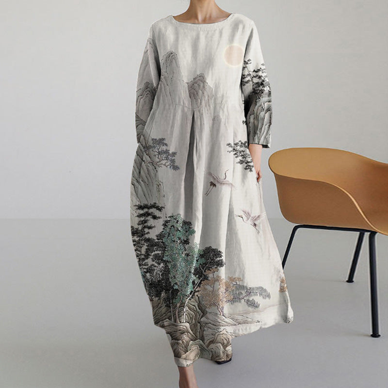 Fashion 3D Printing Plus Size Dress Women