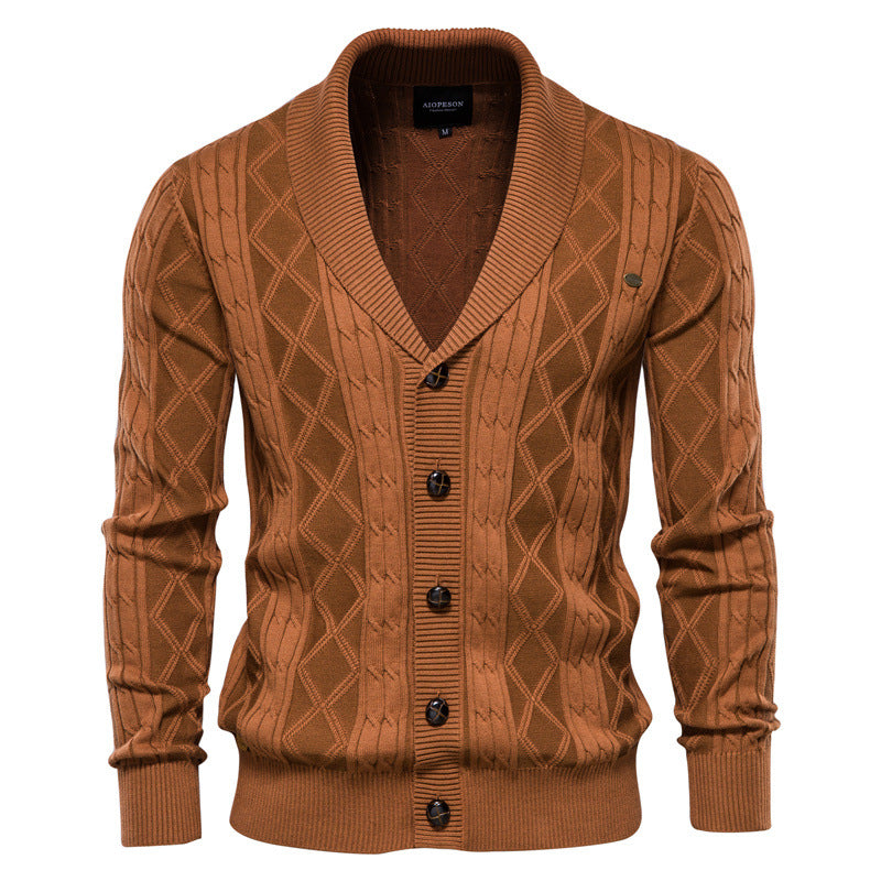2026 Autumn Winter Sweater For Men Casual Knitwear Men's Jacket With Patchwork Korean Style Slim Fit Youth Color Block