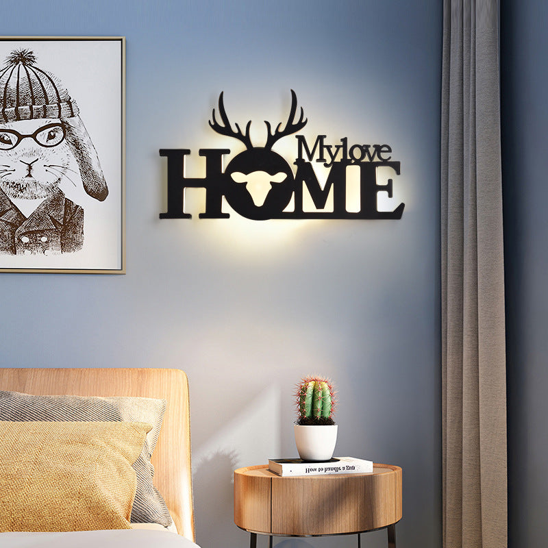 Led English Letter Wall Lamp Background Wall Creative