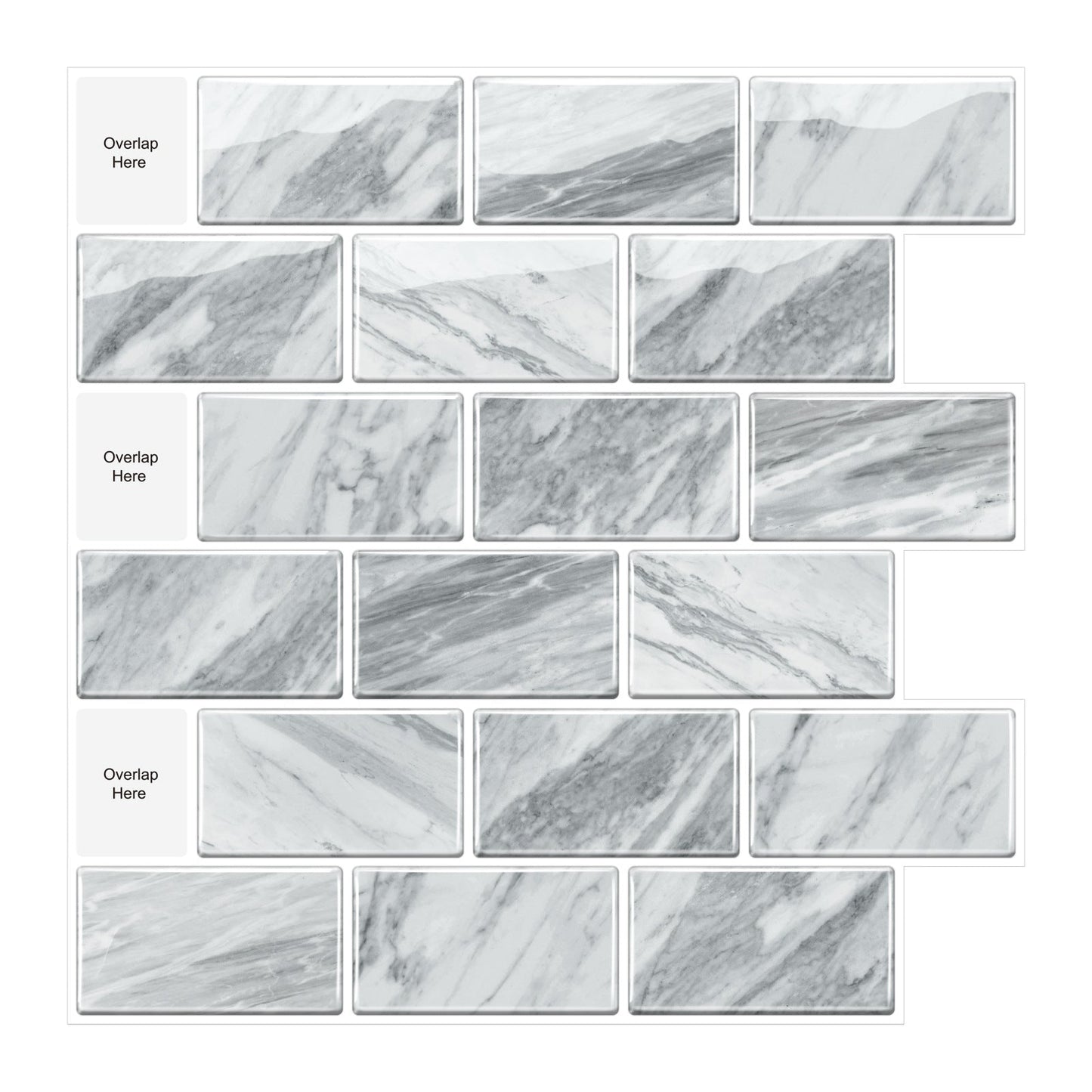 3D Self-adhesive Crystal Epoxy Wall Stickers For Kitchen Decor