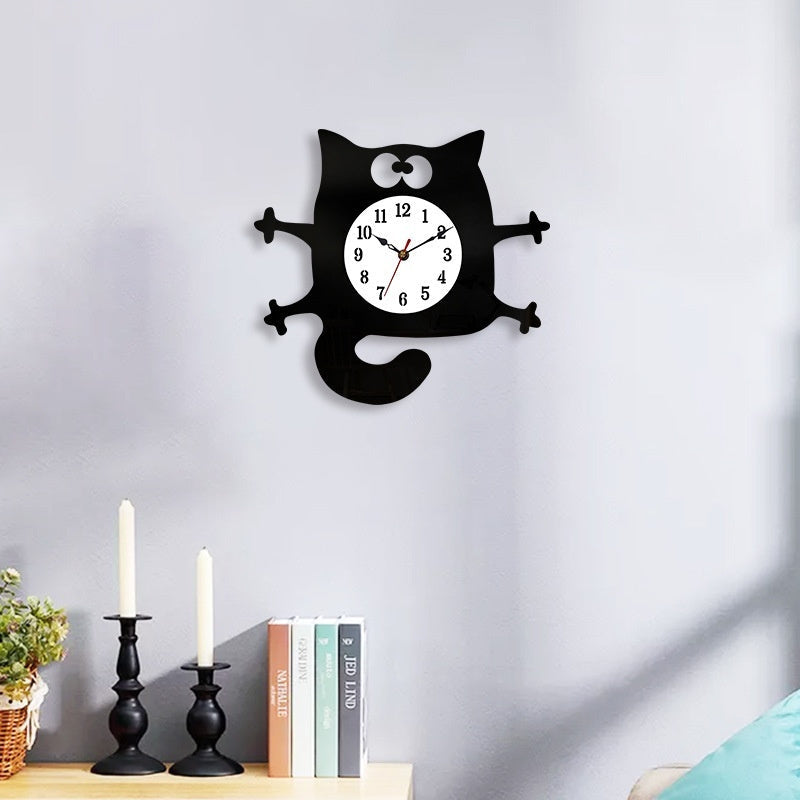 Cute Cartoon Cat Creative Decorative Wall Clock