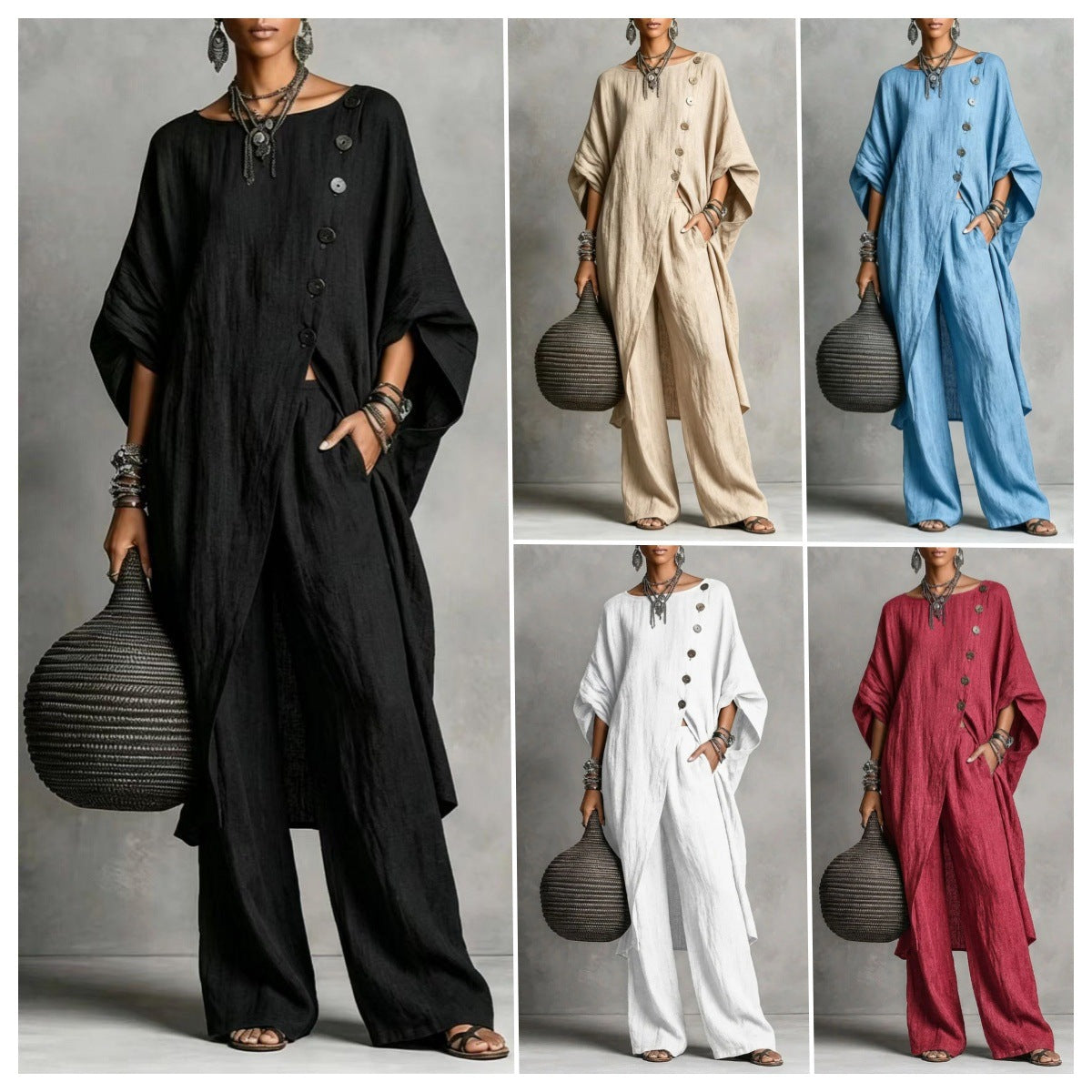 European And American New 2026 Women's Shirt Irregular Set Casual Urban Fashion Set