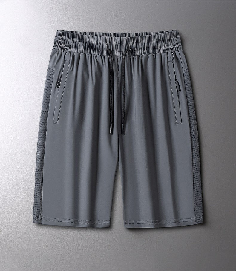 Ice Silk Shorts Men's Thin Loose Oversized Track Pants
