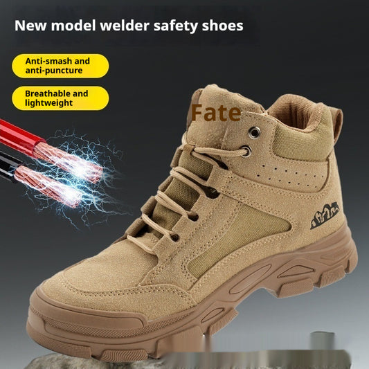 Mens Anti Smashing And Puncture Resistant Safety Shoes