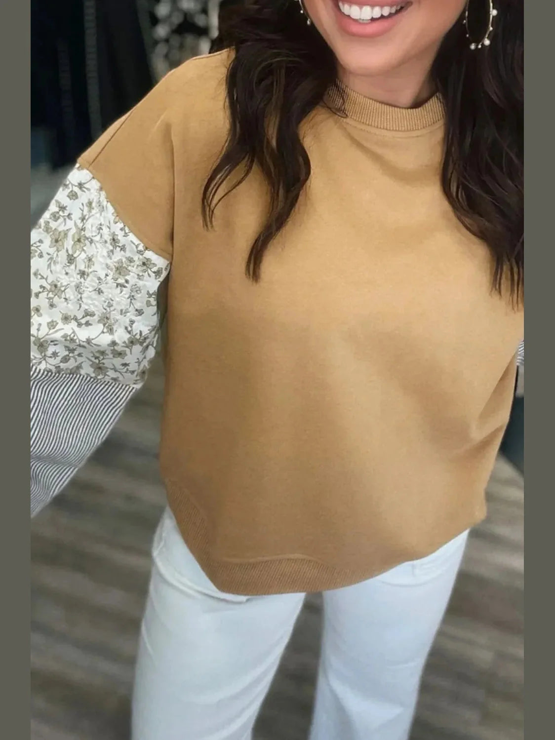 Color Block Long Sleeve Sweatshirt